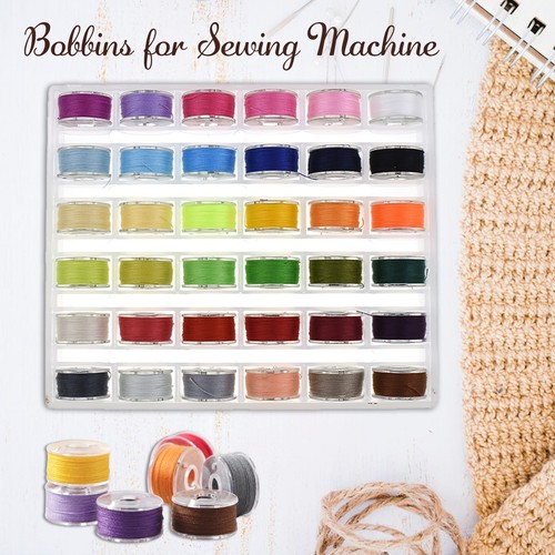Pre filled sewing bobbins - filled,
