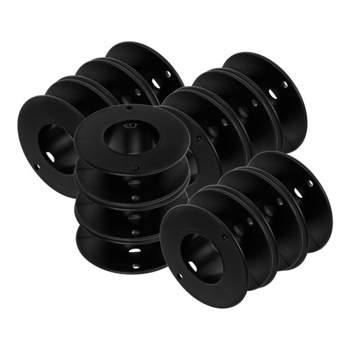12pcs portable black plastic - black,