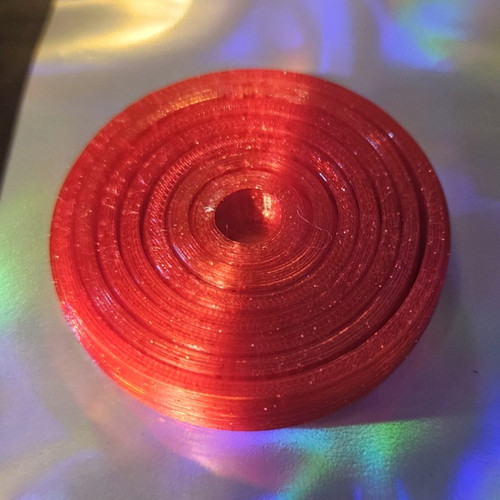 Red glossy curling ribbon - red,