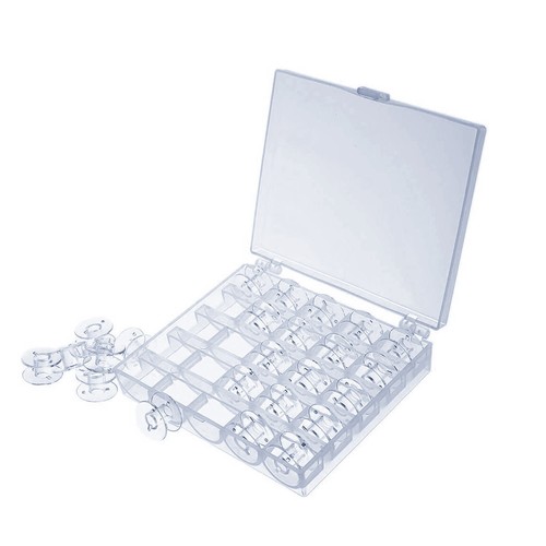 Clear plastic bobbin - clear,