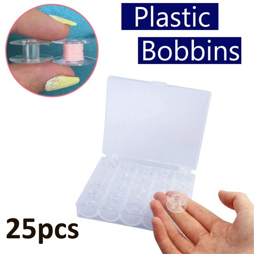 25pcs plastic clear bobbin - 25pcs,